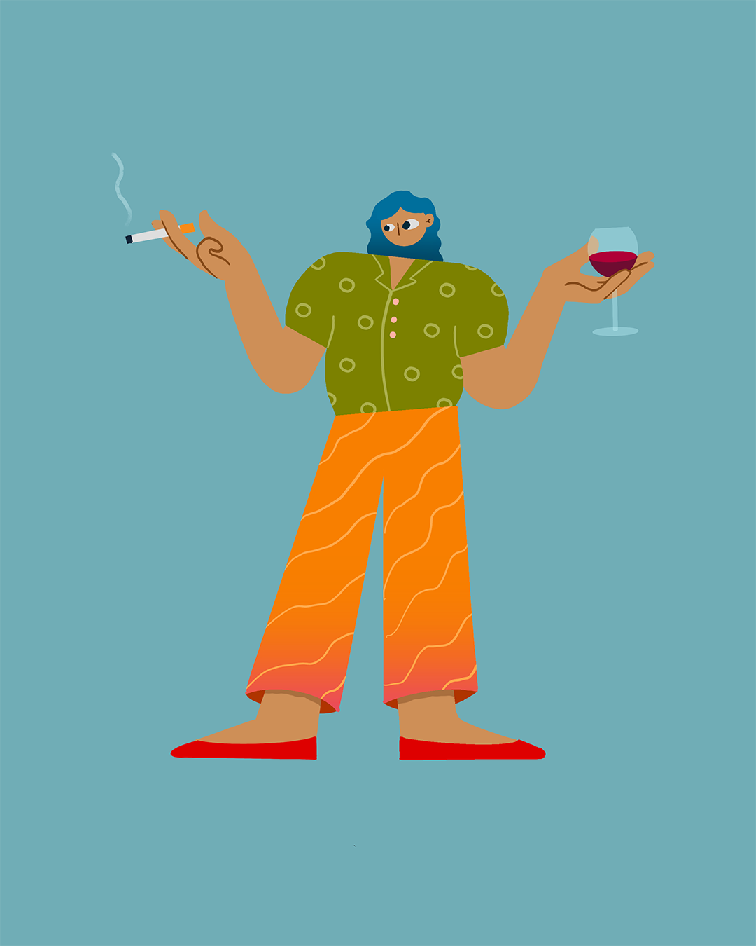 Woman with Wine